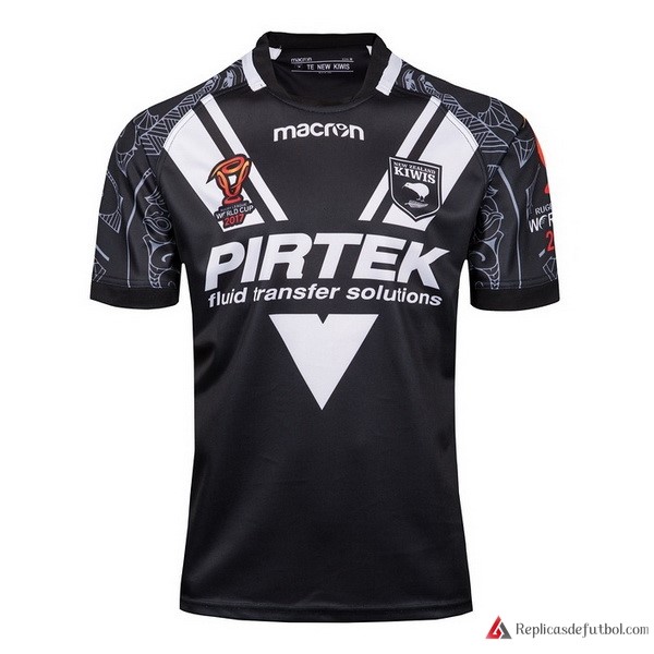 Camiseta New Zealand Kiwis RLWC Primera equipación 2017-2018 Negro Rugby